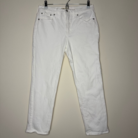 MADEWELL The Perfect Vintage Straight Leg Jean in White - Picture 2 of 9
